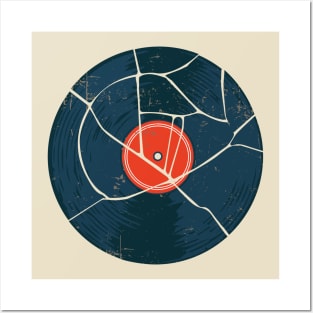 Vintage Broken Record // Retro Vinyl Record Collector Posters and Art